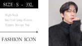 Turtleneck Knitted Long Sleeve Zip-Up Top PDF Digital Product DIY